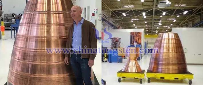 杰夫?貝索斯和火神火箭發(fā)射器使用的BE-4火箭發(fā)動機(jī)鎢銅噴嘴