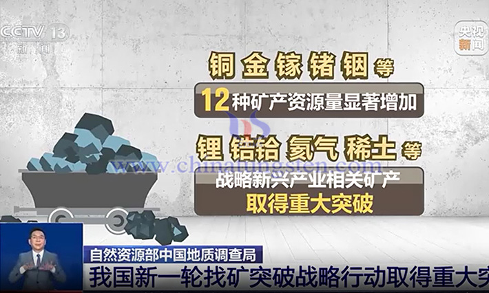 新一輪找礦成果（圖源：央視新聞）