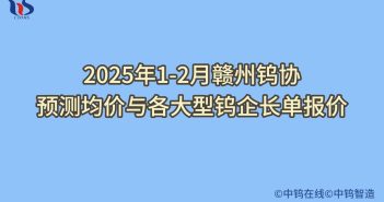 2025年2月贛州鎢協(xié)預(yù)測均價(jià)